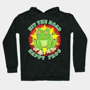 Hit The Road Happy Frog Hoodie